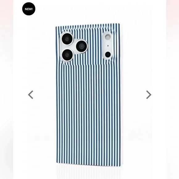 BRAND NEW. Flaunt iPhone 17 pro max MagSafe square case. Blue & white stripes. - Picture 8 of 10